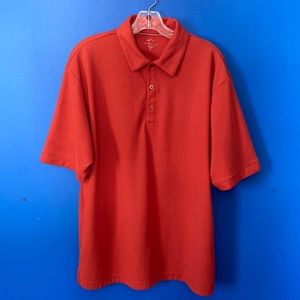 Men’s TRI-MOUNTAIN Burnt Orange Lightweight Polo Shirt Sz L